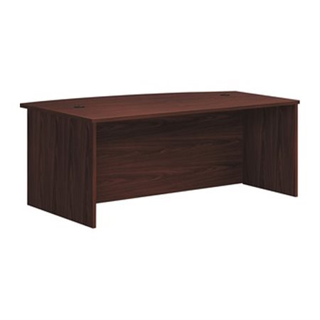 DESK SHELL BOW 72X42X29*MAHOG