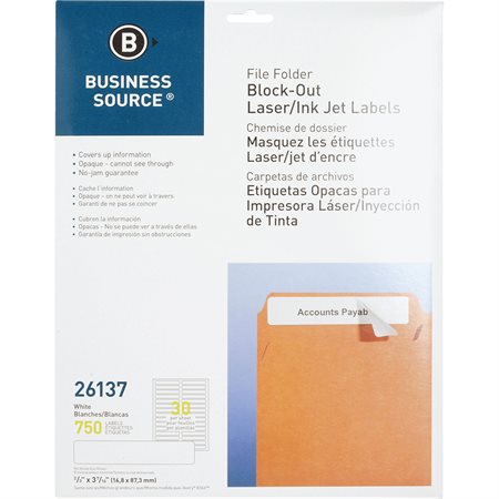 Block-out File Folder Labels