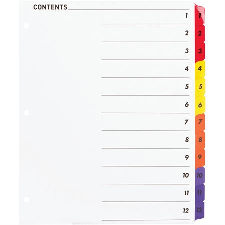 Printable Tab Dividers