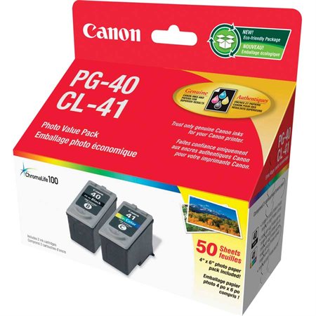 Emballage double de cartouches jet d'encre PG-40 / CL-41