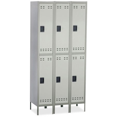 Double-Tier Two-tone 3 Column Locker with Legs