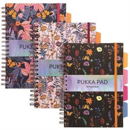 Cahier de projet Pukka Pad avec motifs (vendu à l'unité)