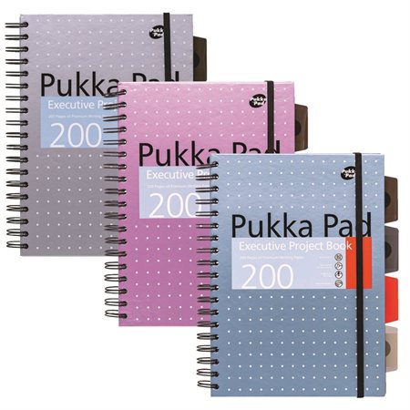 Cahier de projet exécutif métallique Pukka Pad (vendu à l'unité)