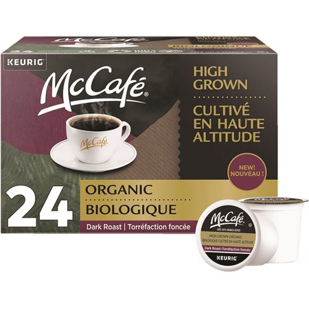 McCafé Kcup Rainforest culture haute altitude bio torréfaction foncée