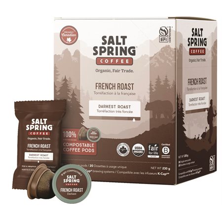 Salt Spring French Roast Coffee Pods