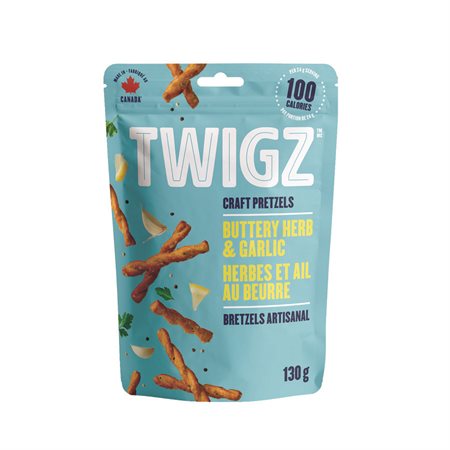 Bretzels artisanaux herbes et ail au beurre Twigz