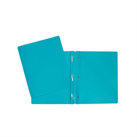 Turquoise Poly Portfolio with fasteners (Duo-tang)
