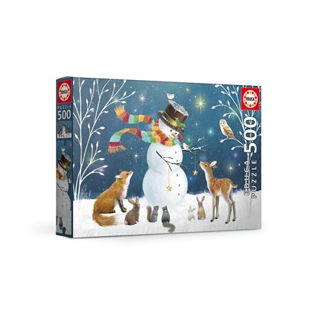 500 pieces puzzle - Snowman and friends, Sarah Summers