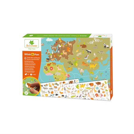 Stick'N Fun - XL 5 World Maps - Animals