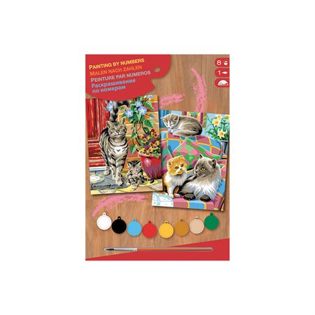Junior Paint by Number (Set of 2- Cats)