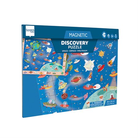 Scratch Puzzle Magnetic Discovery - Space 30 pieces