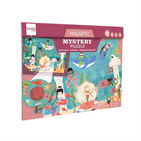 Scratch Puzzle Magnetic Discovery - Mermaids 30 pieces