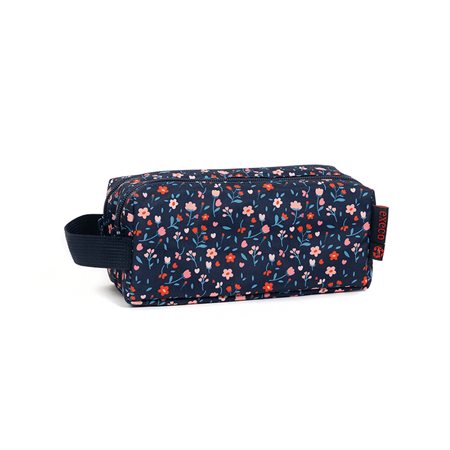 Two-Compartment Pencil Case (Flowers)