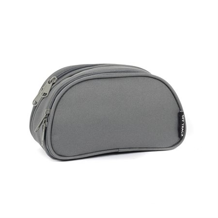 Offtrack Two-Compartment Pencil Case - Grey