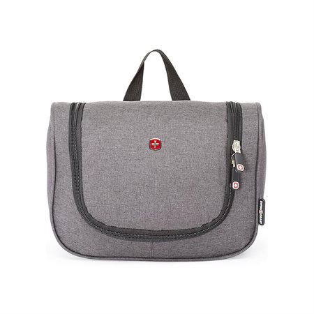 Trousse de toilette Swiss gris à suspendre