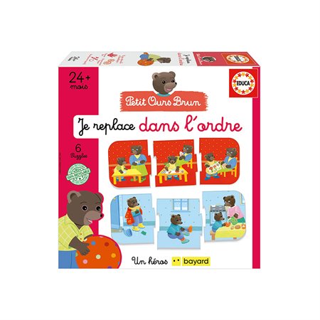 Educa - Je replace dans l'ordre - Petit ours brun French Version