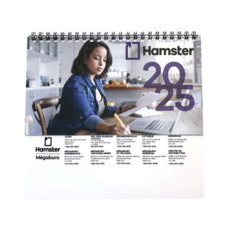 Calendrier de bureau - Hamster Mégaburo 2025