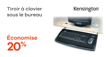 Tiroir à clavier sous le bureau