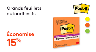 Grands feuillets autoadhésifs
